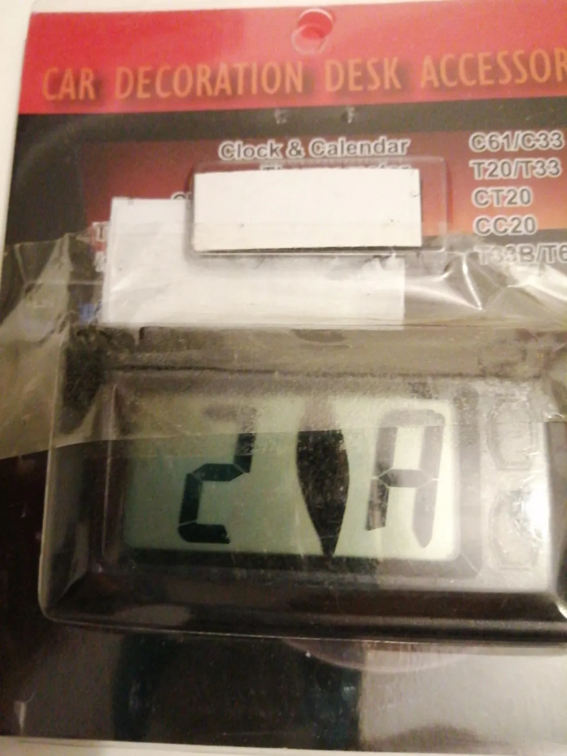 Garosa horloge numérique LCD pour voiture avec adhésif