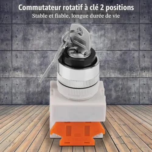 Garosa LAY37-11Y / 21 interrupteur à clé 2 positions 220 V
