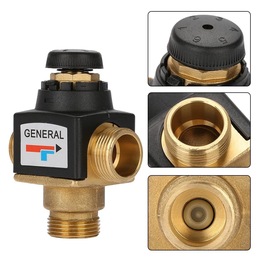 Garosa vanne thermostatique 3 voies laiton DN20 35-60°C
