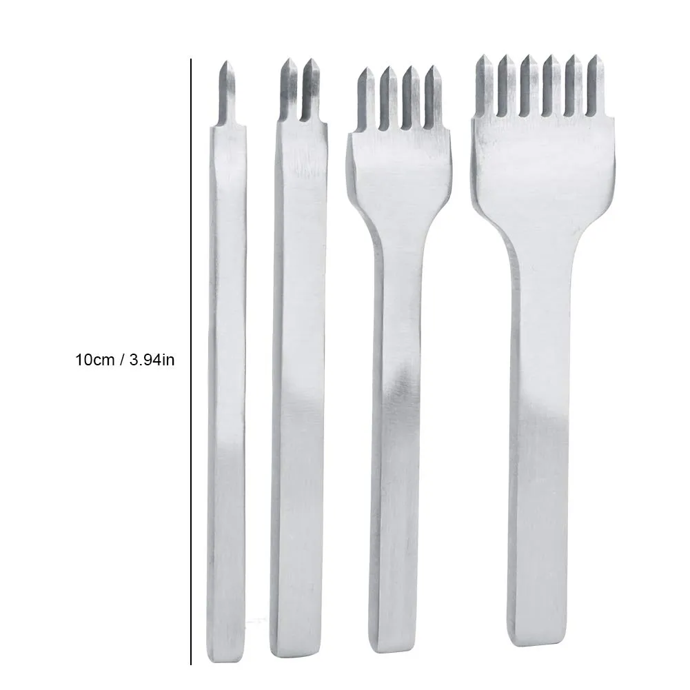 Garosa kit poinçon cuir 4 pièces 3 mm acier