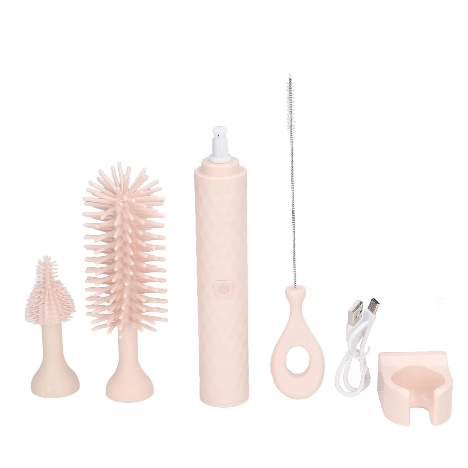 Garosa kit brosse biberon électrique rose silicone