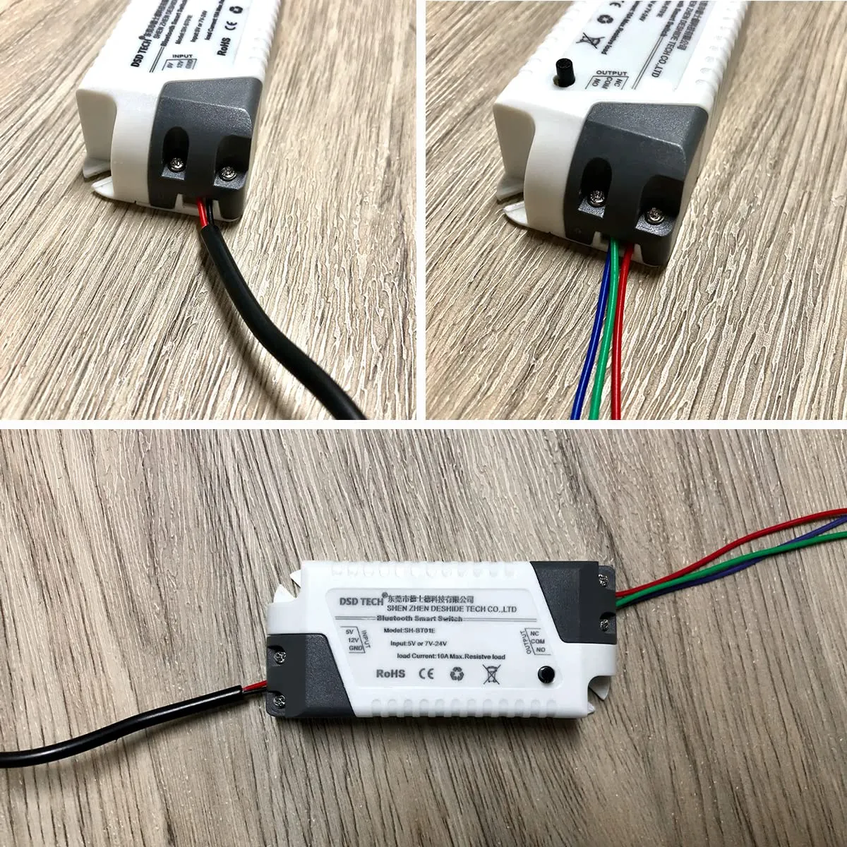DSD TECH SH-BT01E relais Bluetooth 5 V/12 V 600 W