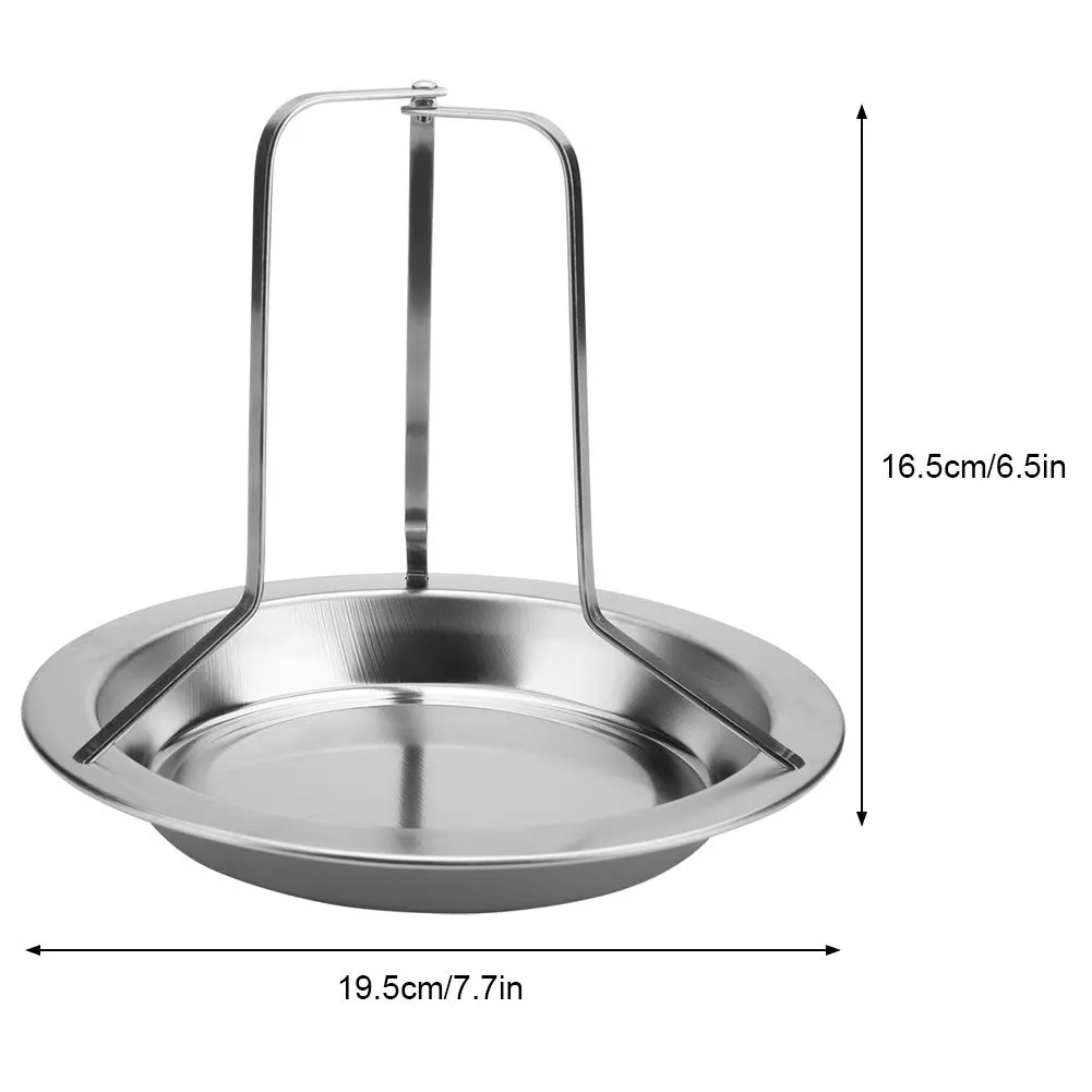 Garosa Support à poulet vertical avec lèchefrite en acier inoxydable