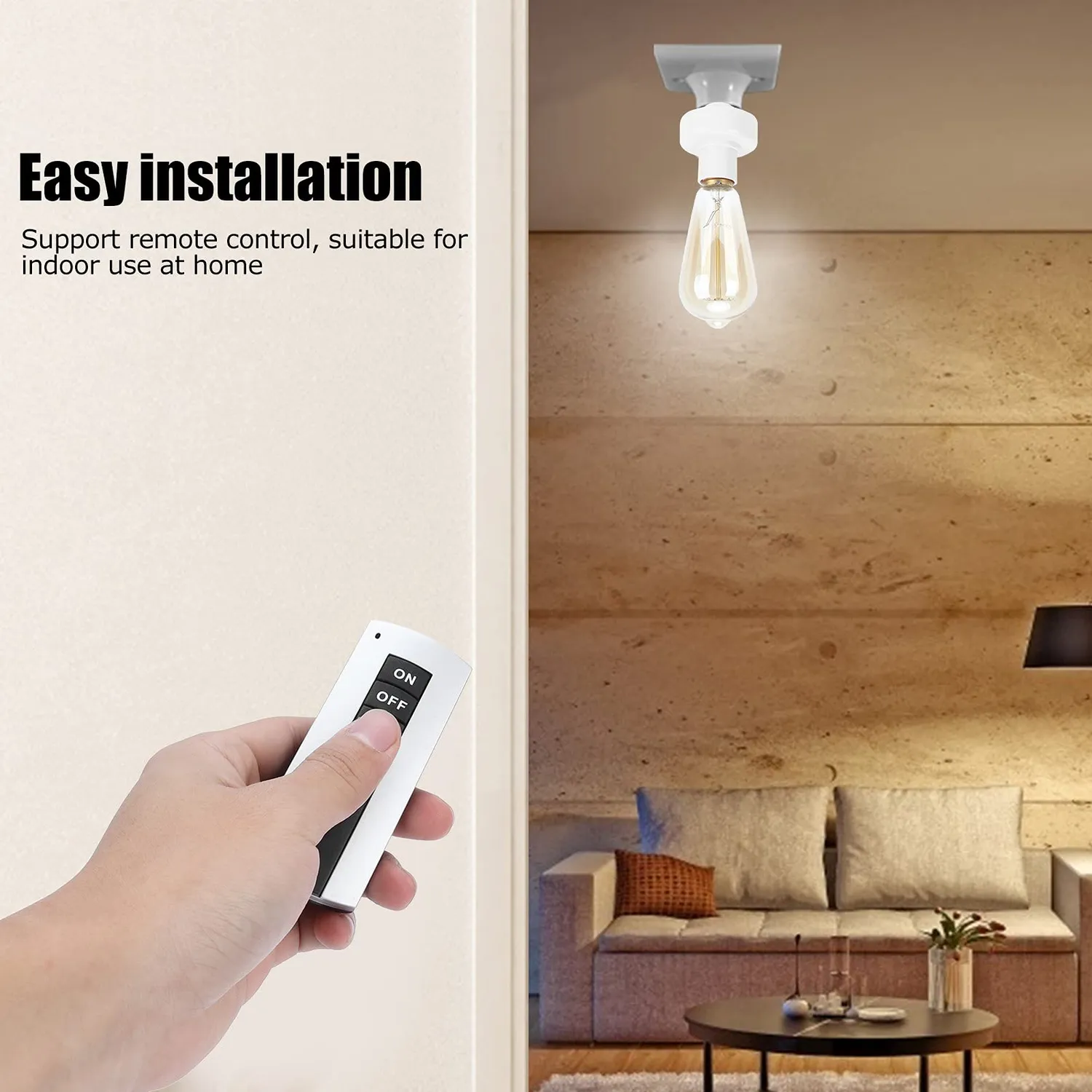 Garosa douille E27 télécommande 50W sans fil