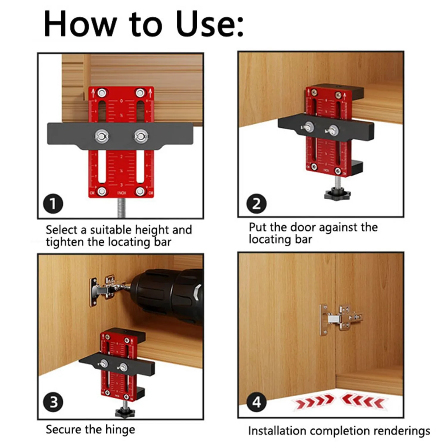 Garosa gabarit de montage porte armoire alu réglable