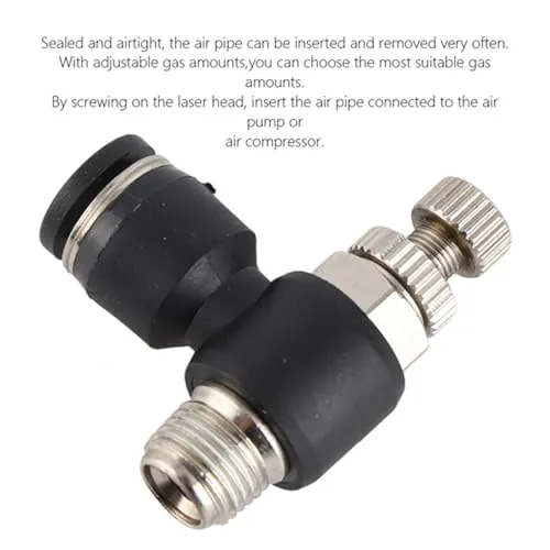 Garosa valve d’air laser CO₂ tuyau 6 mm filetage 9,7 mm réglable