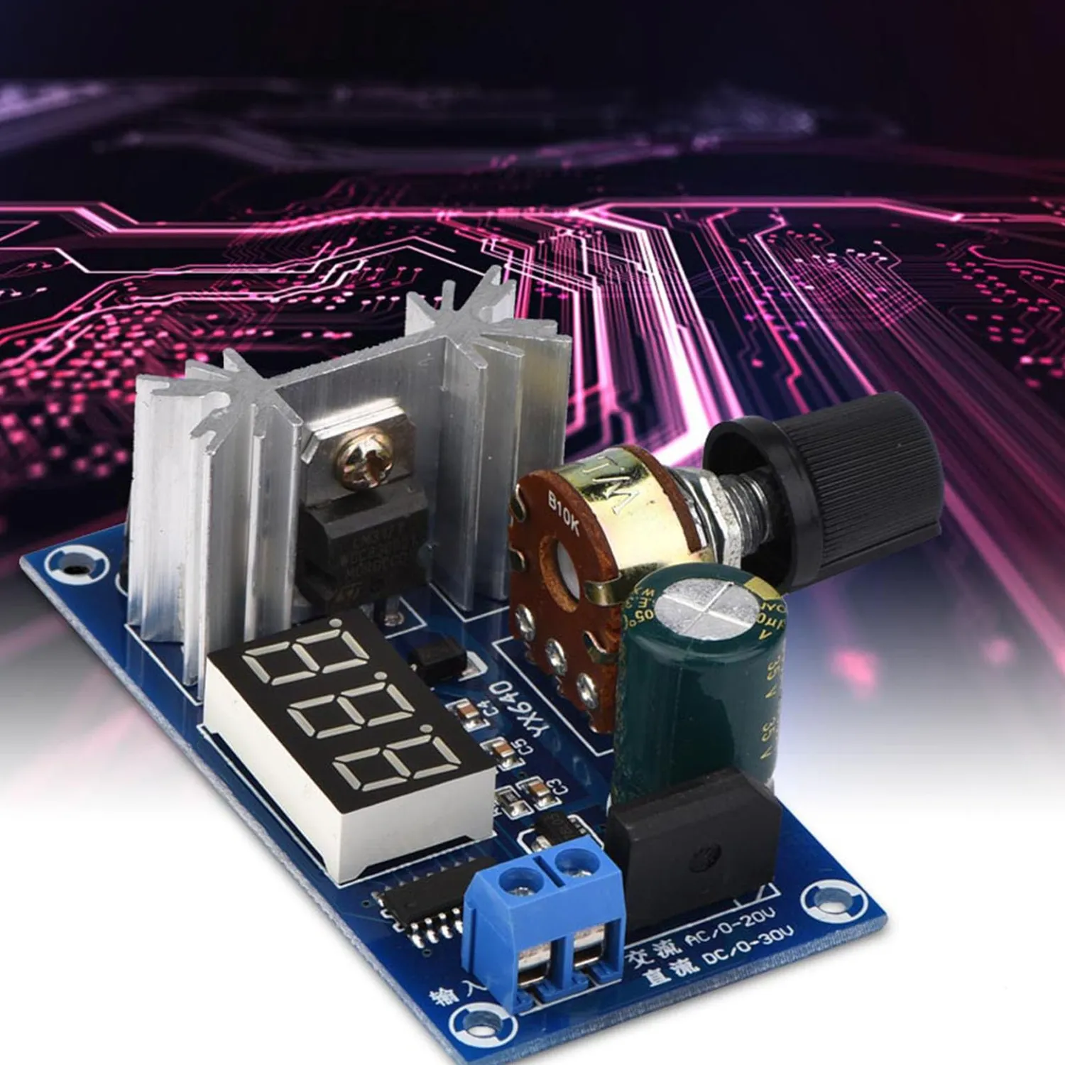 Garosa LM317 régulateur de tension réglable avec afficheur