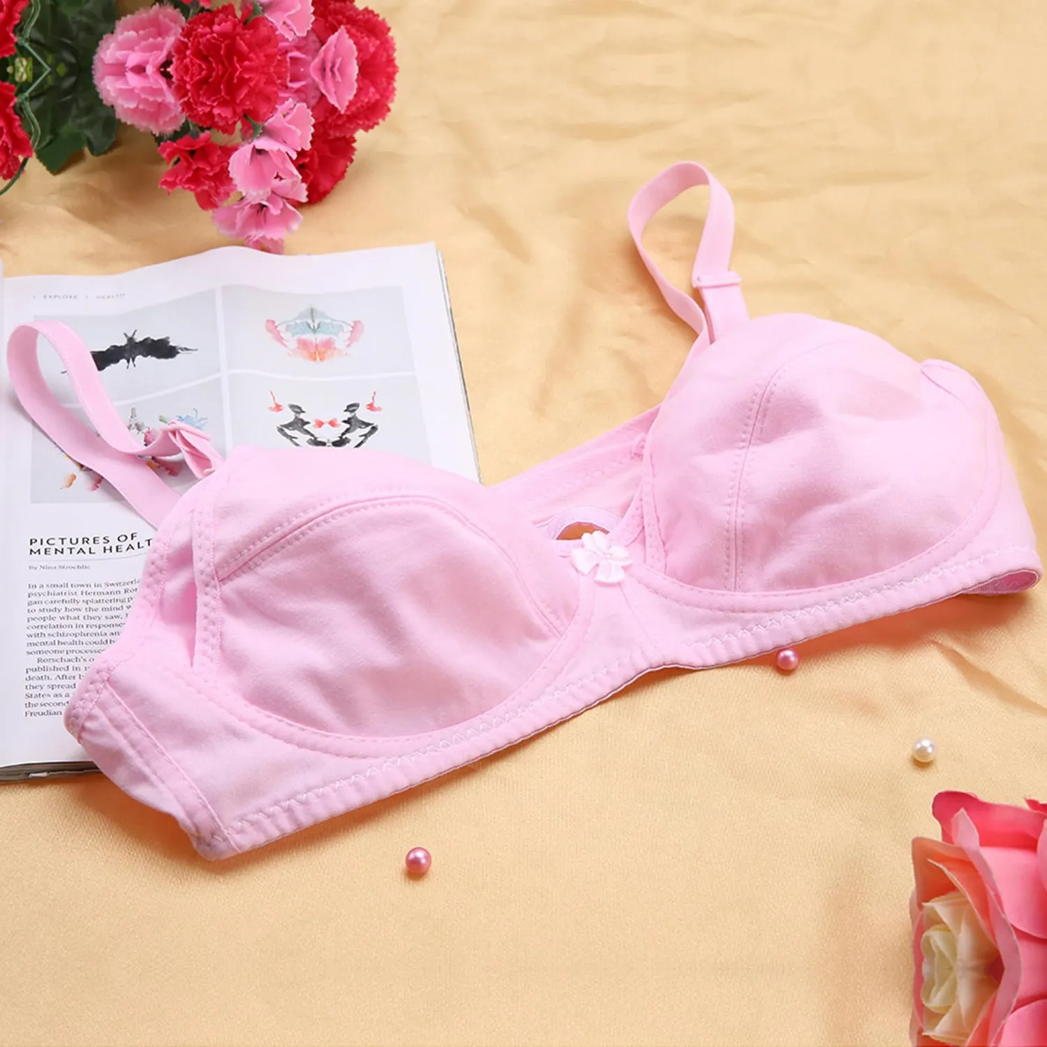 Garosa soutien-gorge allaitement coton rose 38/85