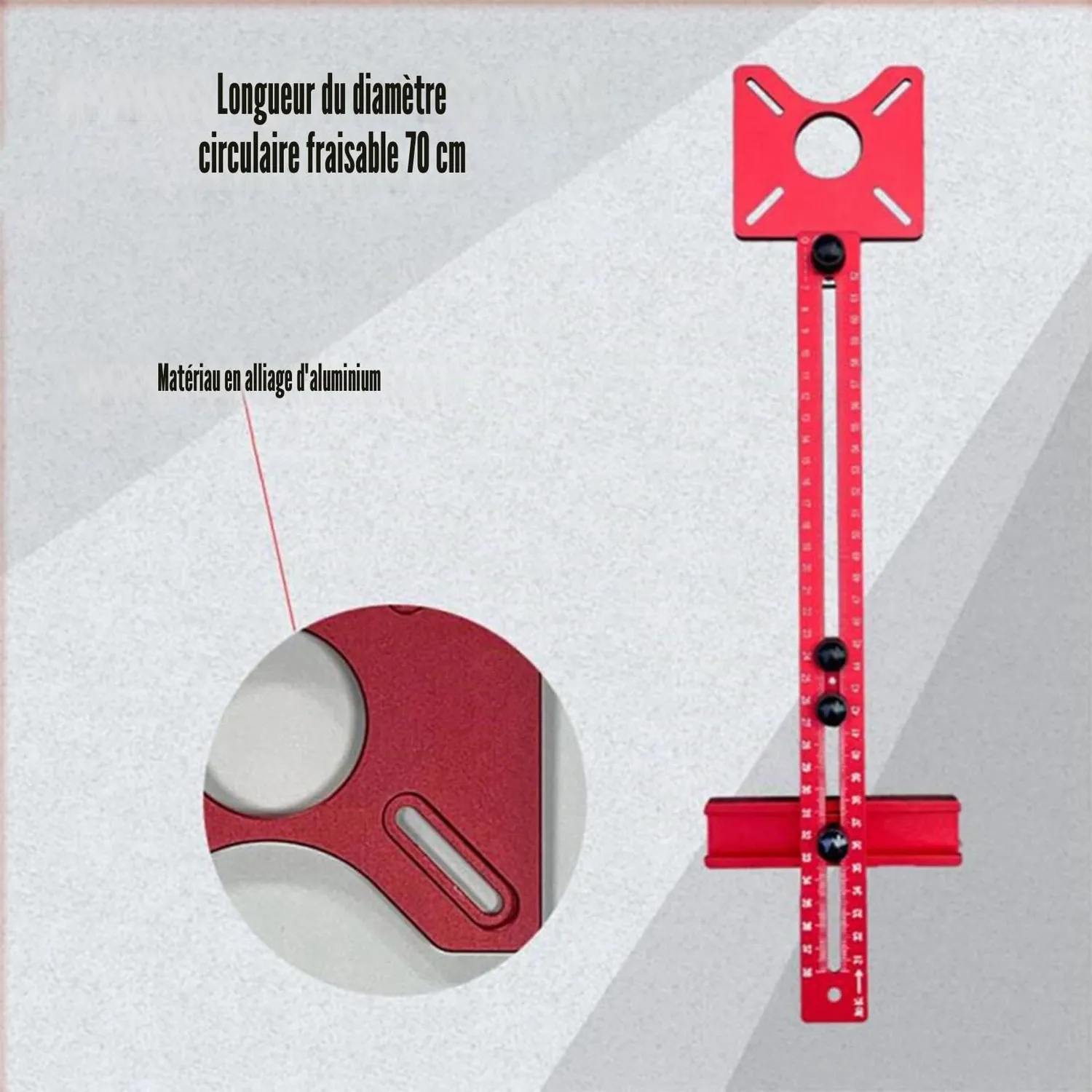 Garosa Support guide de défonceuse aluminium 676 mm