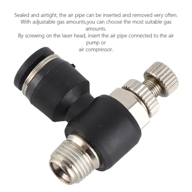 Garosa valve d’air laser CO₂ tuyau 6 mm filetage 9,7 mm réglable