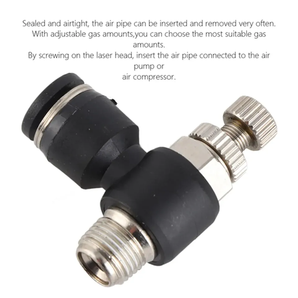 Garosa valve d’air laser CO₂ tuyau 6 mm filetage 9,7 mm réglable