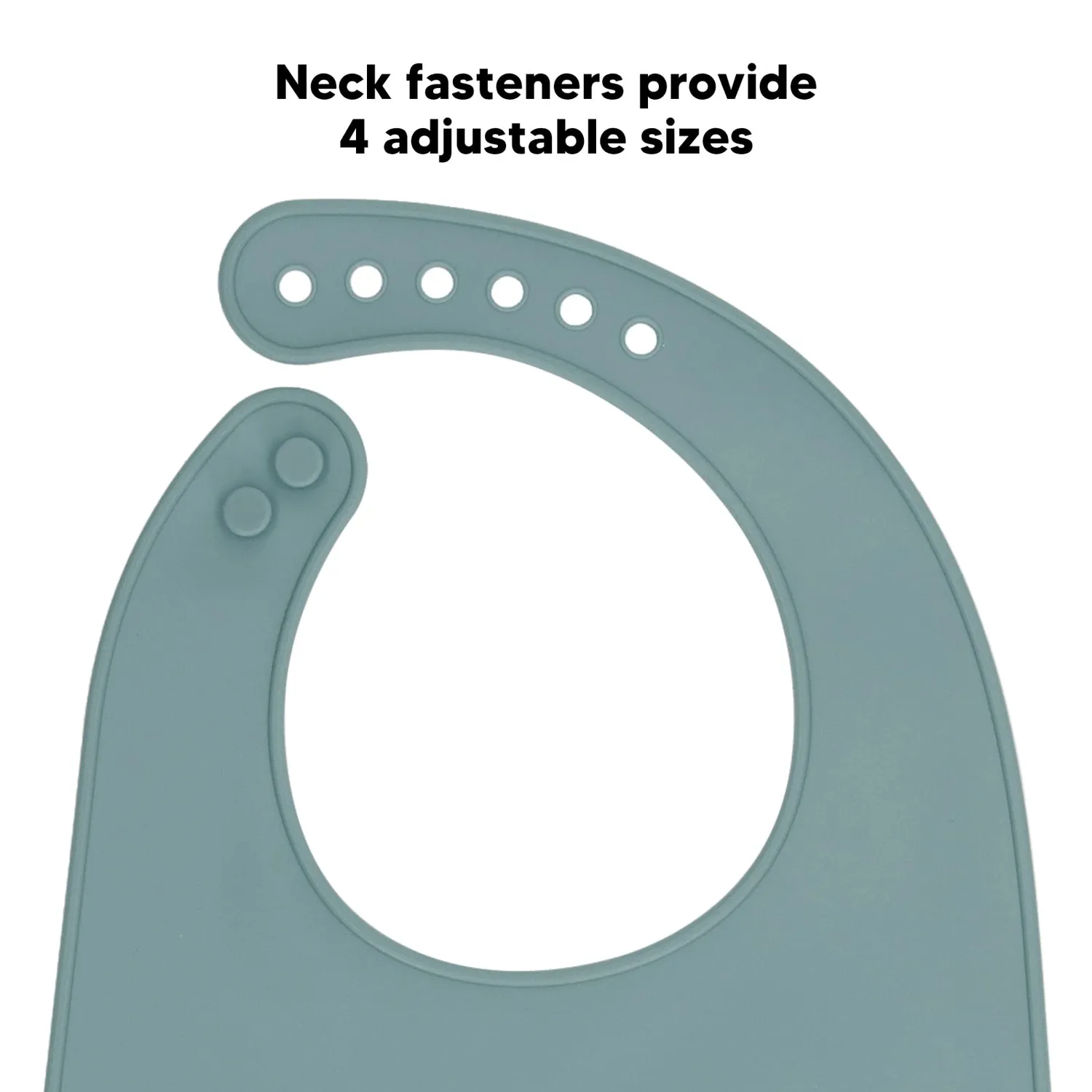 Garosa bavoir silicone vert bébé poche réglable