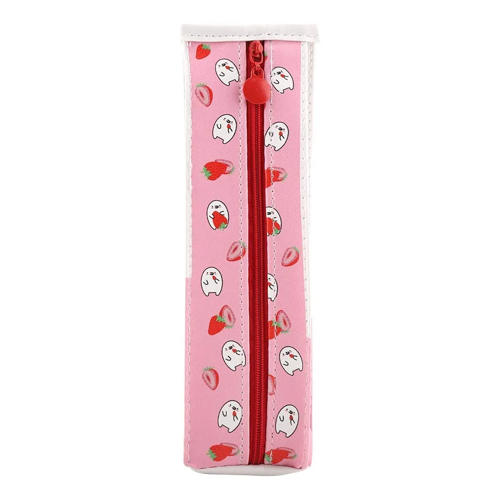 Garosa trousse à crayons 22 × 6,5 × 6 cm rose en PU