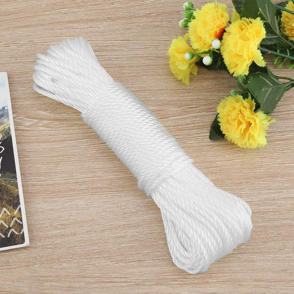 Garosa corde utilitaire en nylon 20 m blanche tressée