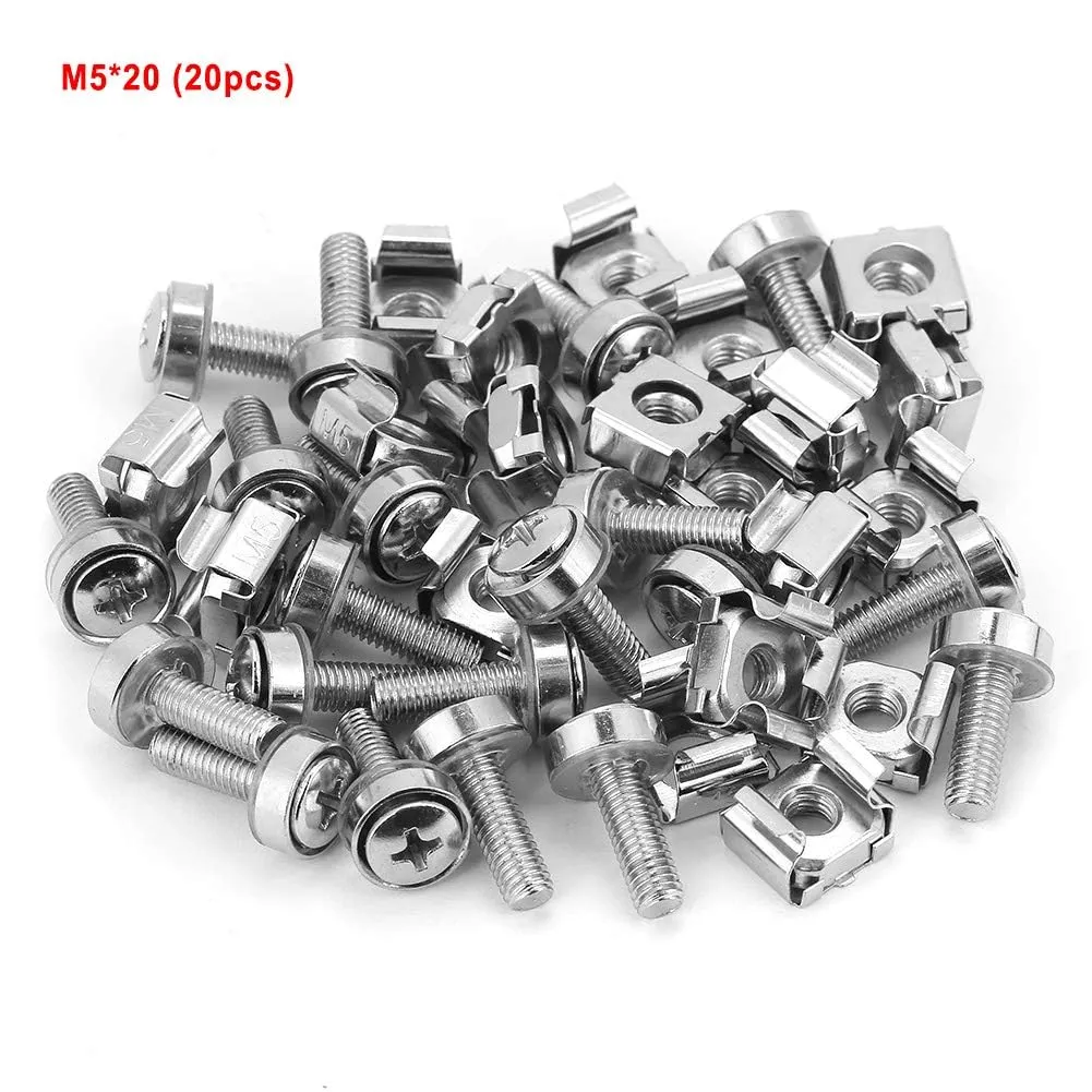 Garosa M5 × 20 écrou cage 20 pièces nickelé