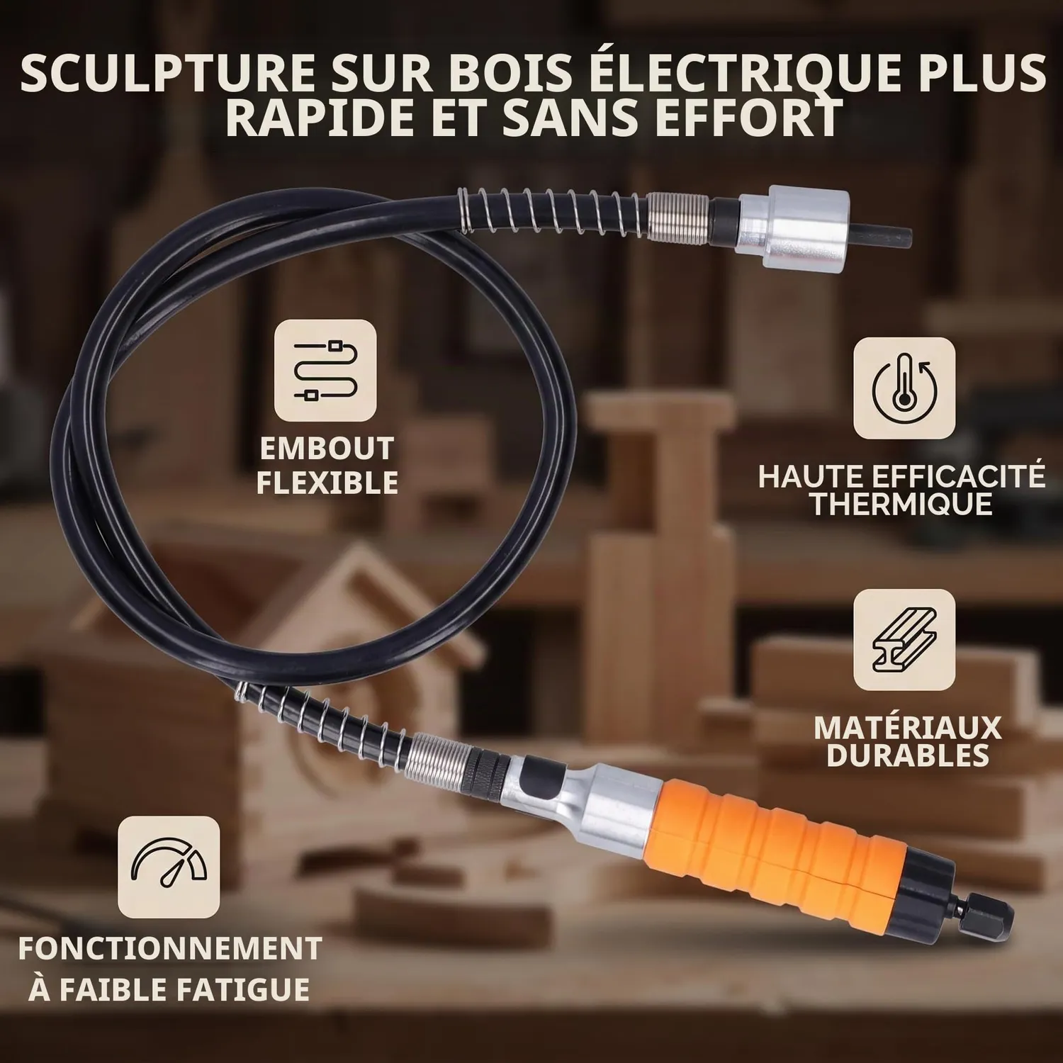 Garosa ciseau électrique gravure bois kit 5 lames
