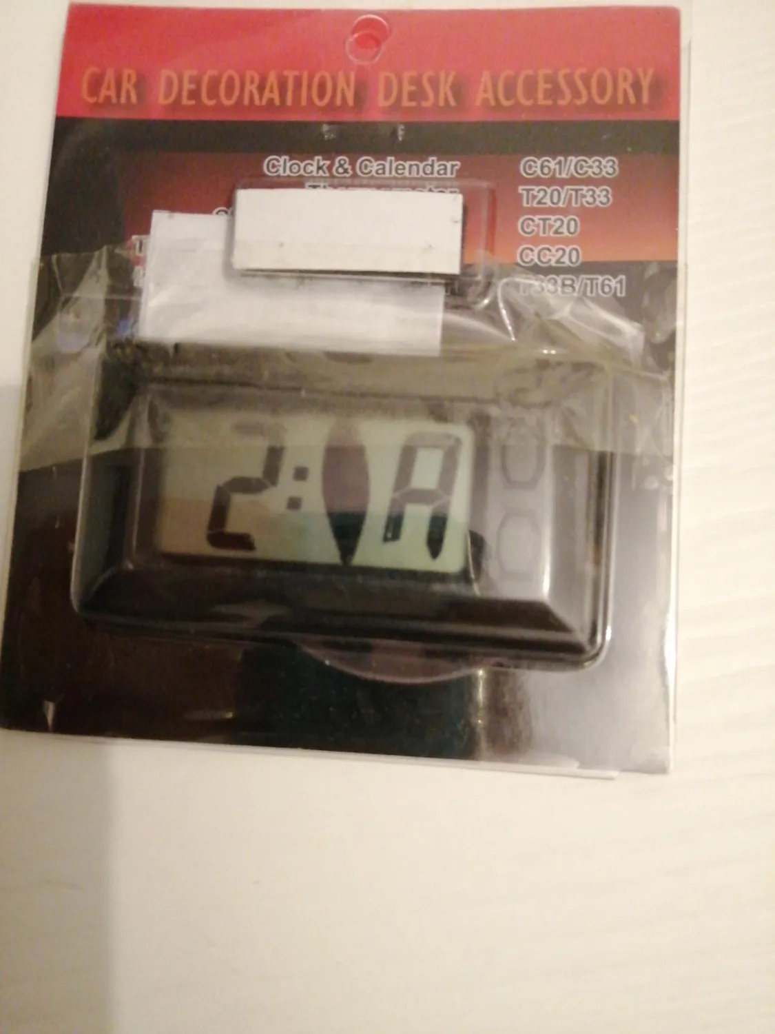 Garosa horloge numérique LCD pour voiture avec adhésif