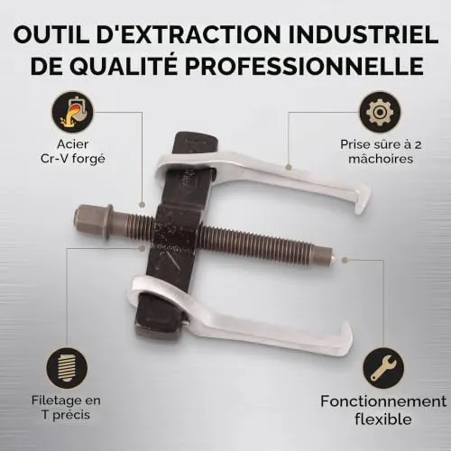 Garosa Extracteur à 2 mâchoires 4 pouces pour roulement réglable