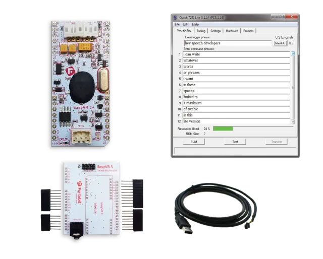 Fortebit EasyVR 3 Plus Development Kit module reconnaissance vocale
