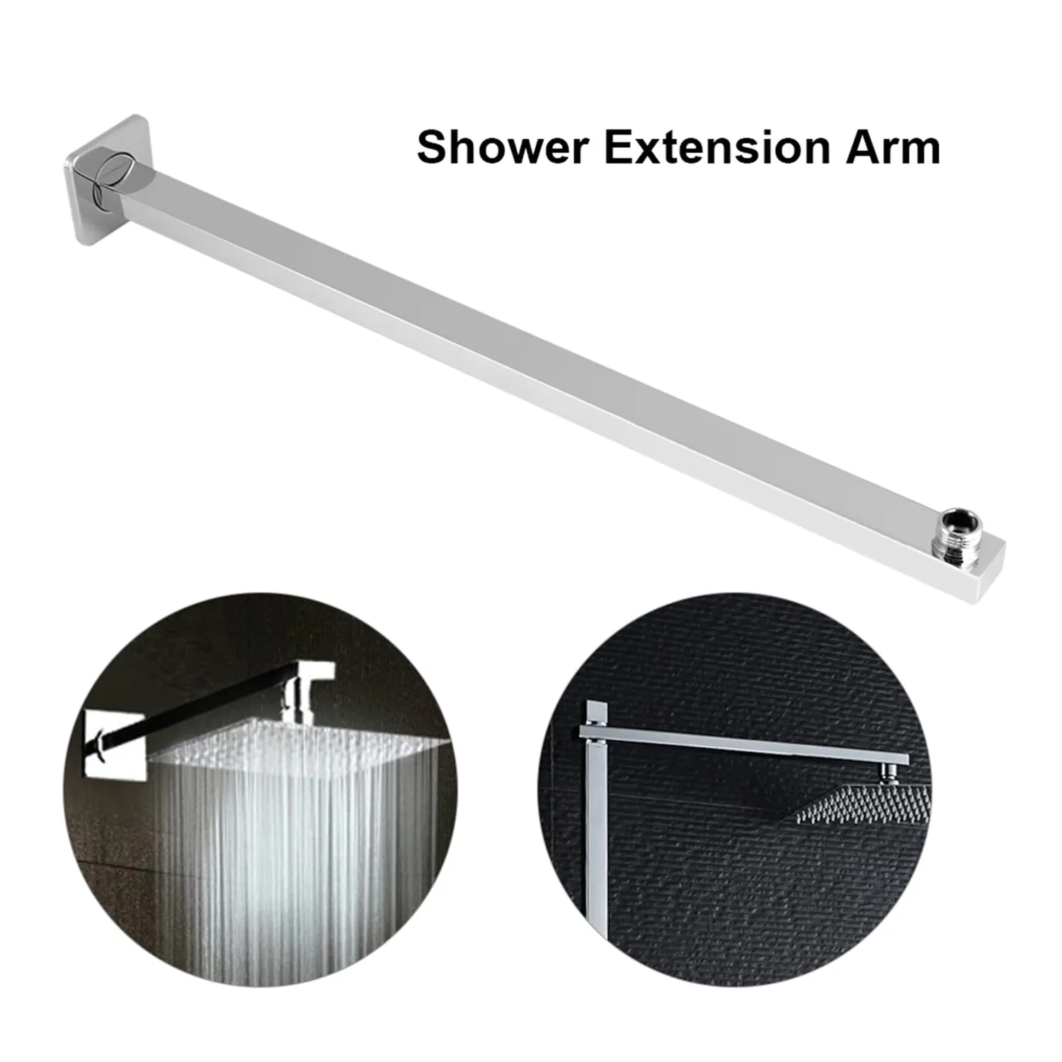 Garosa bras d’extension de douche 60 cm, filetage G1/2 chromé