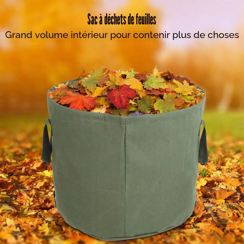 Garosa Sac à déchets de jardin en toile 45 × 55 cm imperméable