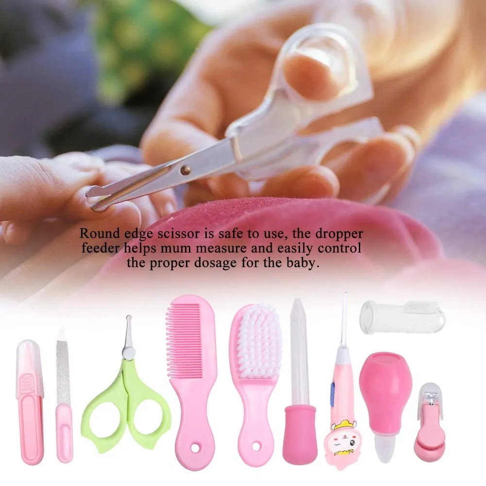 Garosa kit de soin bébé 10 pièces rose sans BPA