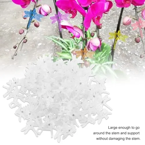 Garosa pince d’orchidée 3,5 × 3,5 cm transparente, lot de 100