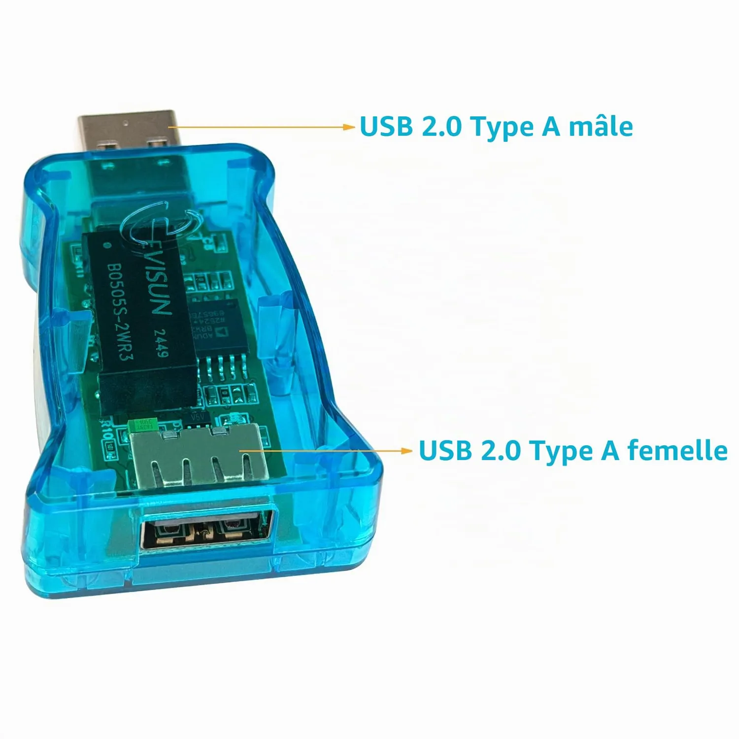 DSD TECH SH-G01A isolateur USB ADUM3160 12 Mbps bleu