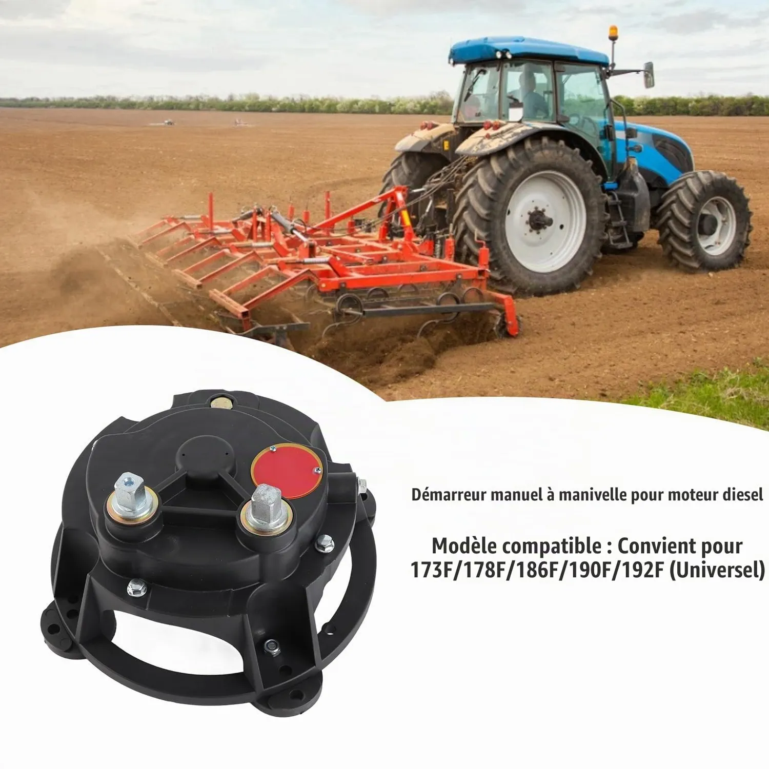 Garosa CQML-18 démarreur à manivelle pour moteur 173F 178F 186F