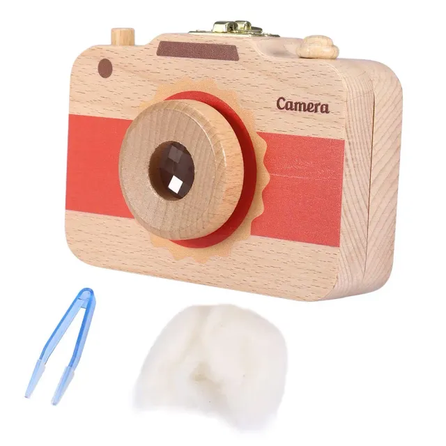 Garosa boîte à dents de lait en bois rouge pour bébé