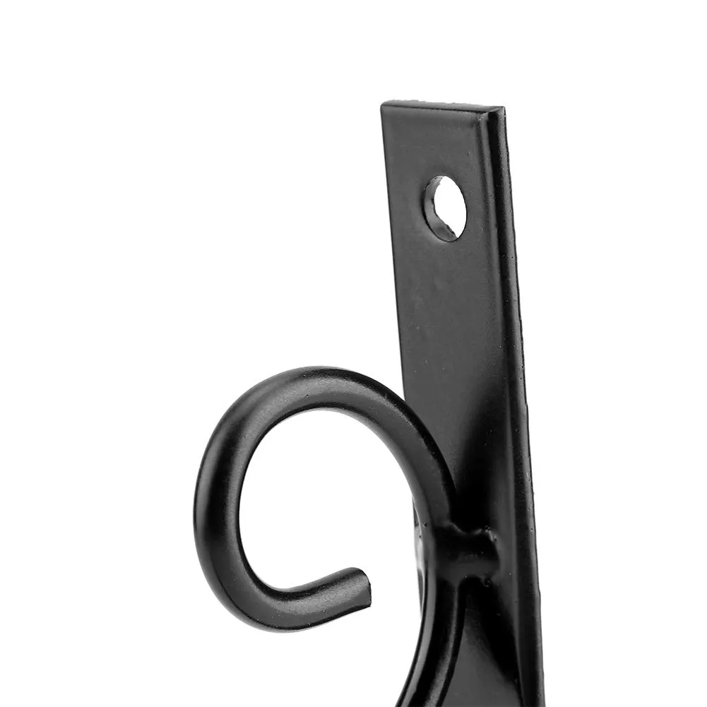 Garosa Support mural pour jardinière en fer noir 30 × 21 cm