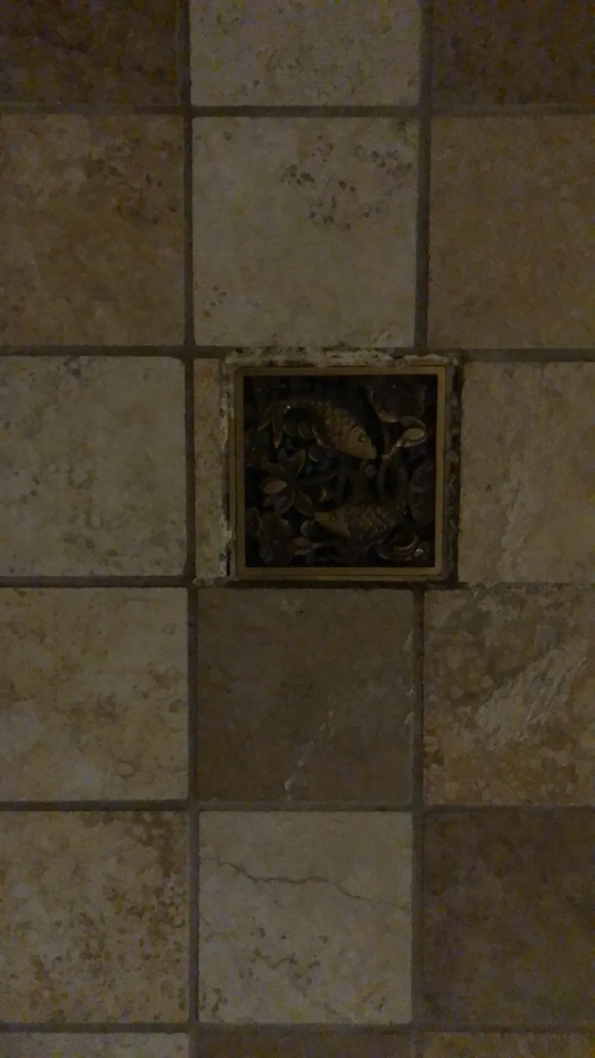 Garosa drain de sol laiton antique 10 cm, grille filtrante