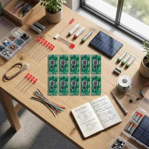 Garosa contrôleur solaire pour LED, lot de 10 modules 1,2 V