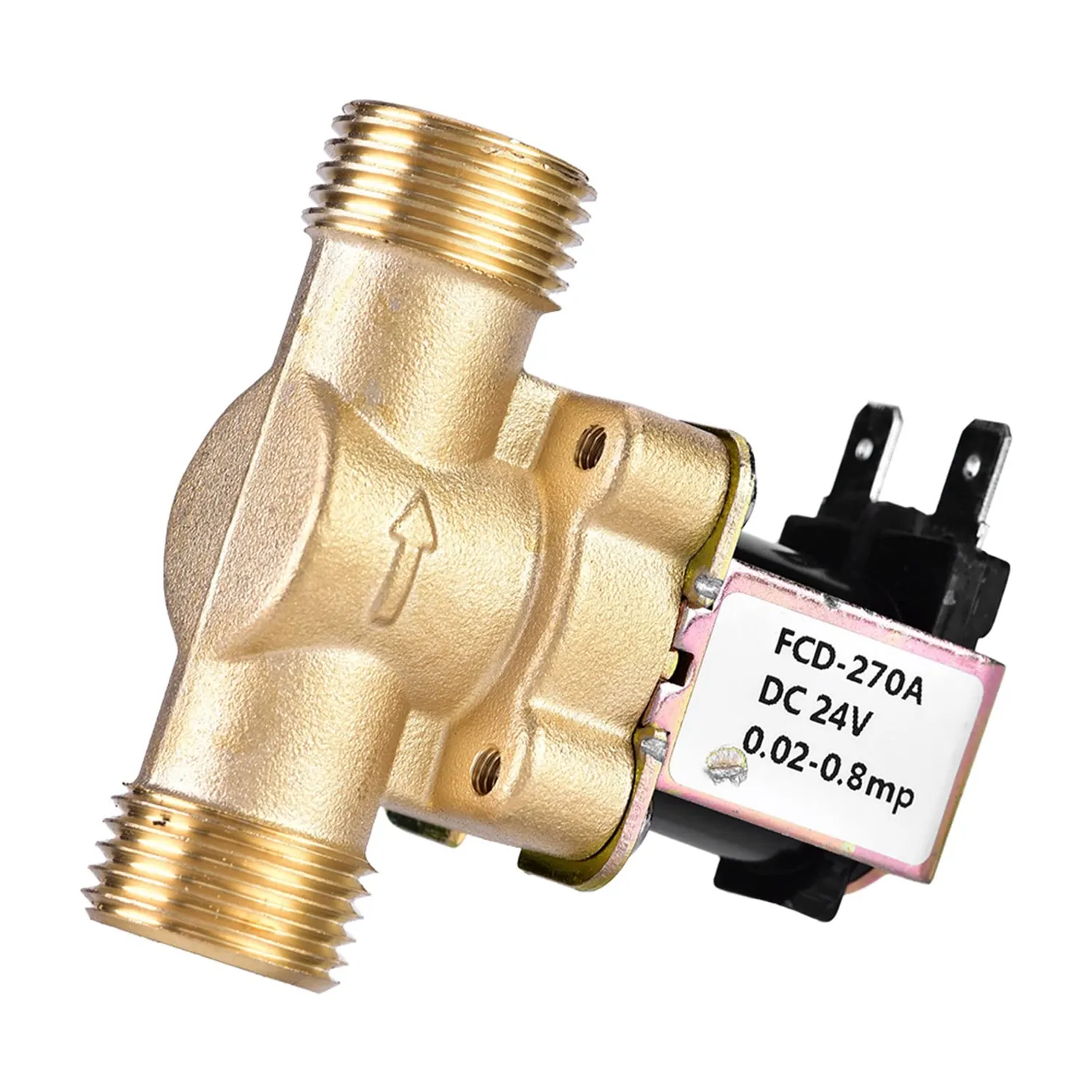 Garosa Électrovanne 24V DC laiton 1/2 fermée