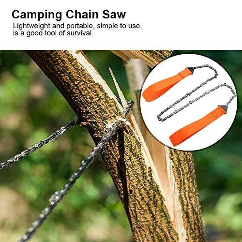 Garosa scie à chaîne manuelle pliante 103 cm orange avec sac