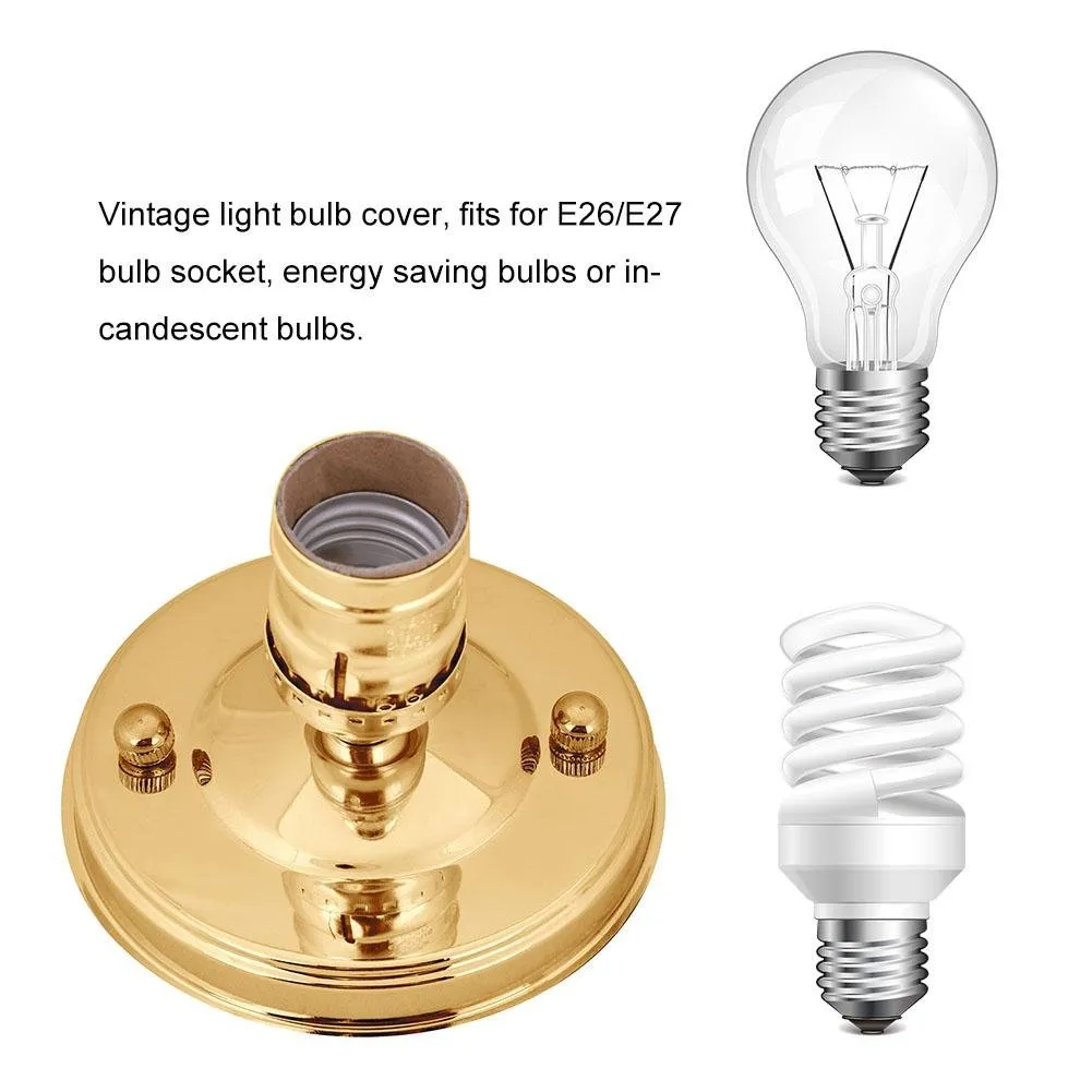 Garosa Support de lampe Vintage doré, applique E26/E27