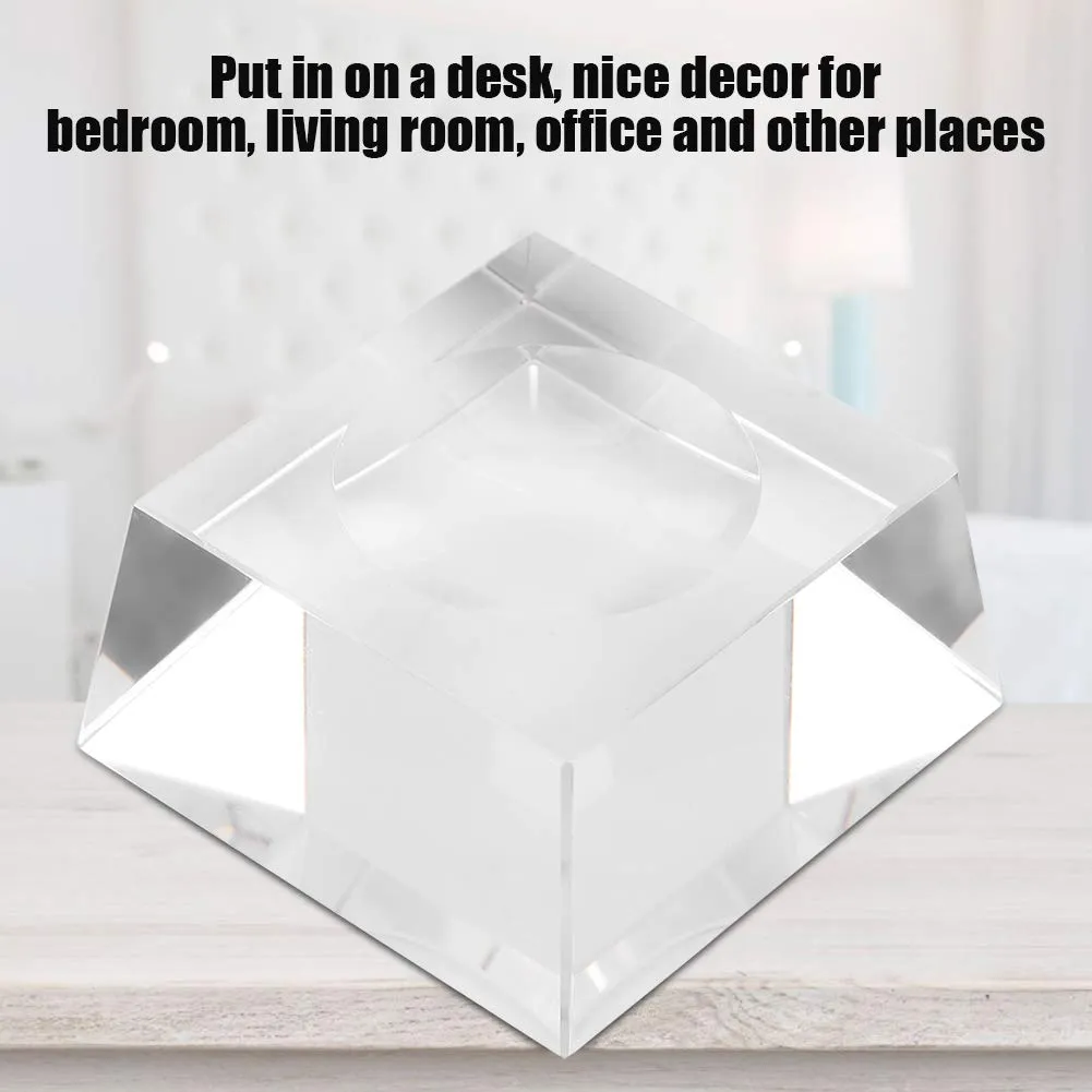 Garosa boule de cristal 3D système solaire 80 mm, base transparente
