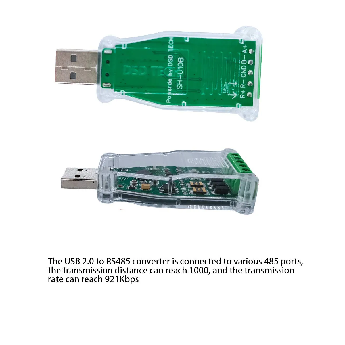 DSD TECH USB 2.0 adaptateur RS485 CP2102 1 pièce protection ESD