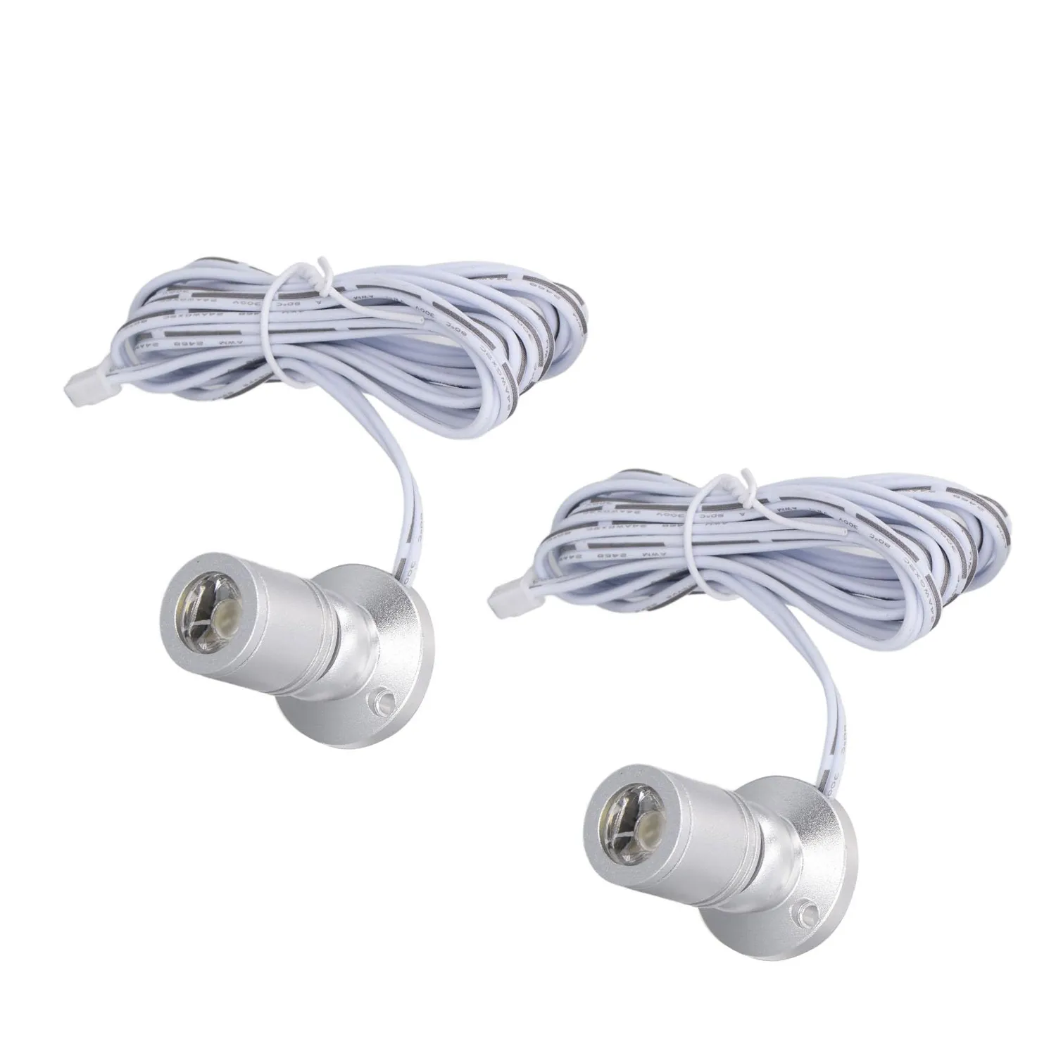 Garosa mini spot LED USB 5V intensité variable silver 2 spots