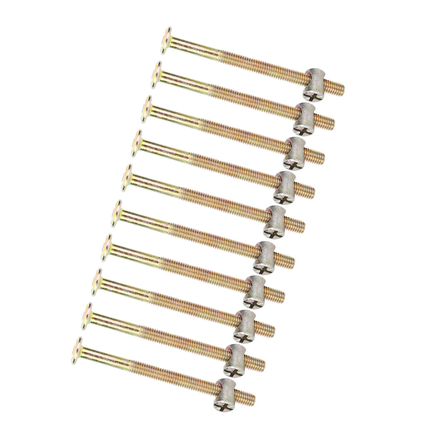 Garosa boulons de meubles M6 80 mm lot de 10 acier zingué