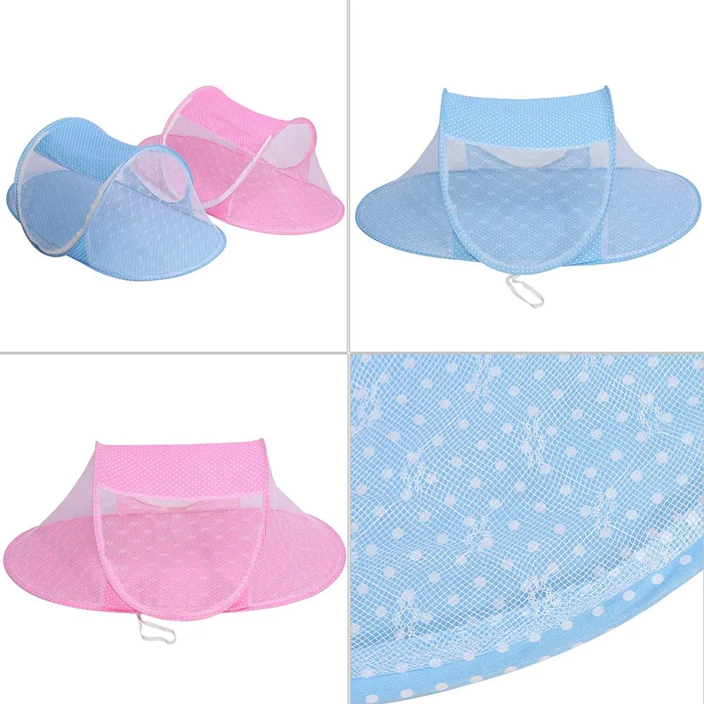 Garosa lit moustiquaire bébé pliable bleu 110 × 60 cm respirant