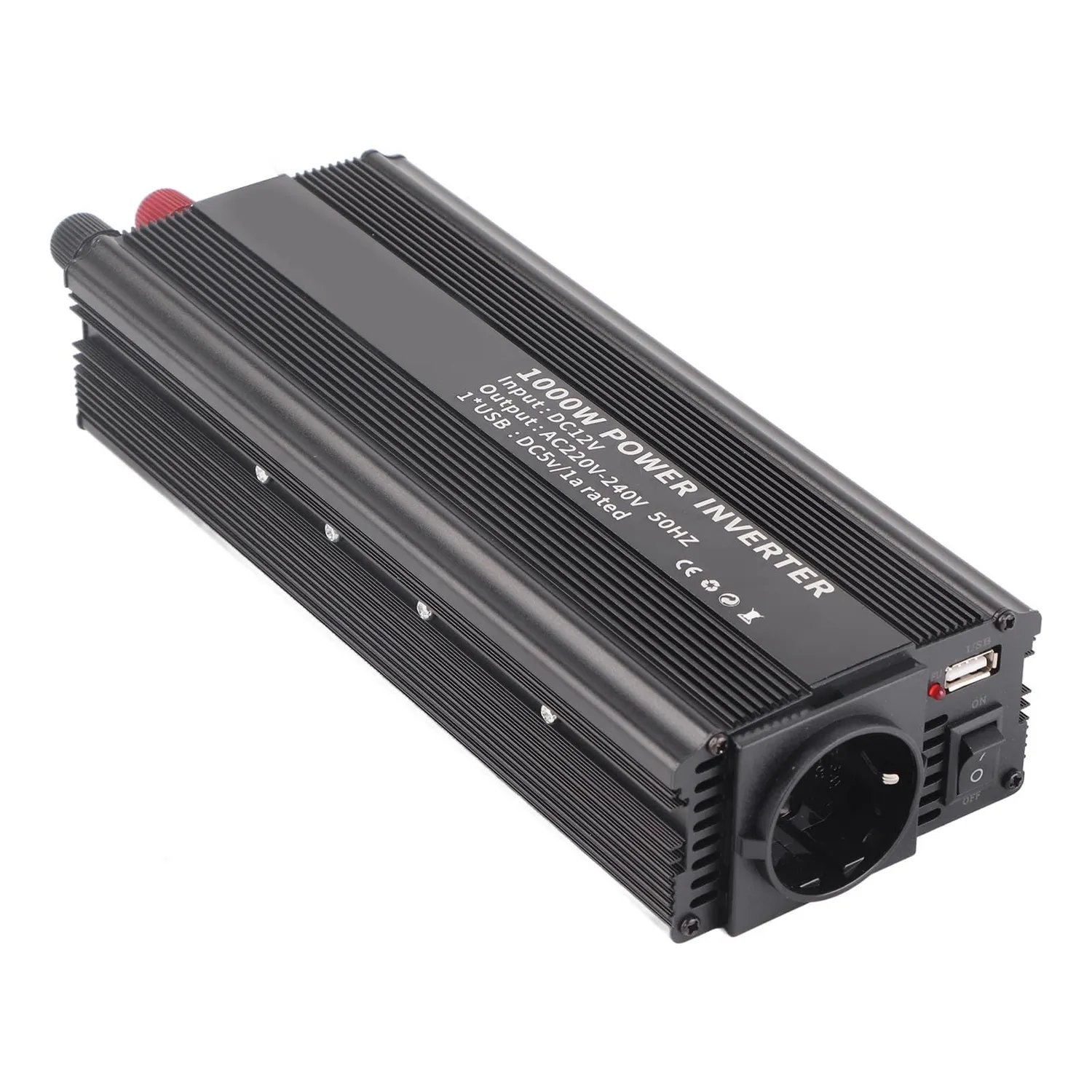 Garosa onduleur sinus pur 12 V 220 V 1000 W en alliage d’aluminium