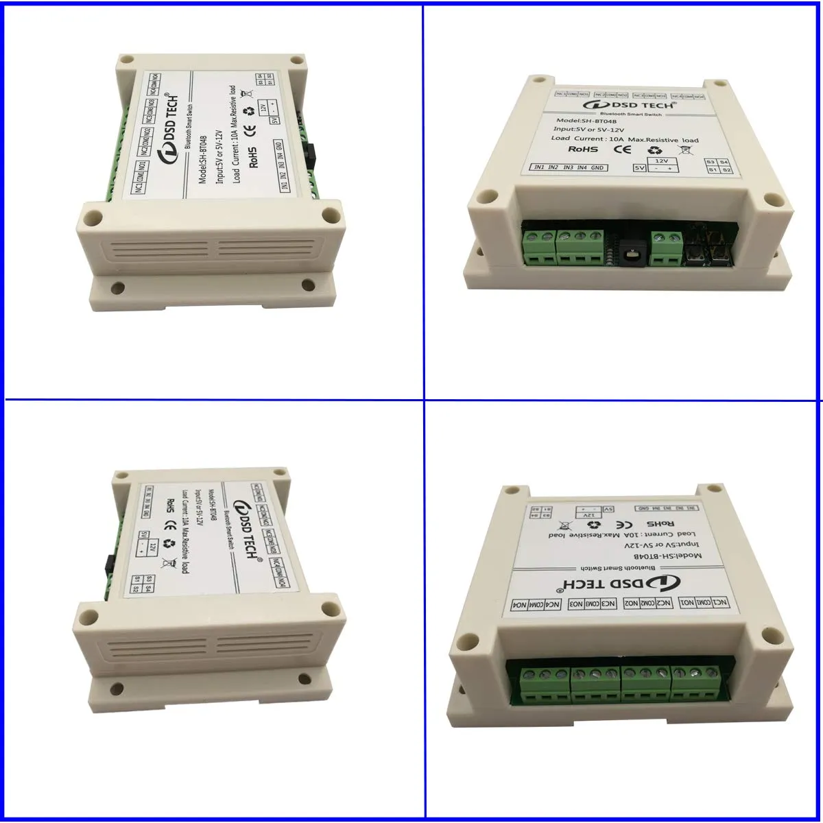 DSD TECH SH-BT04B relais Bluetooth V2 4 canaux 5/12 V