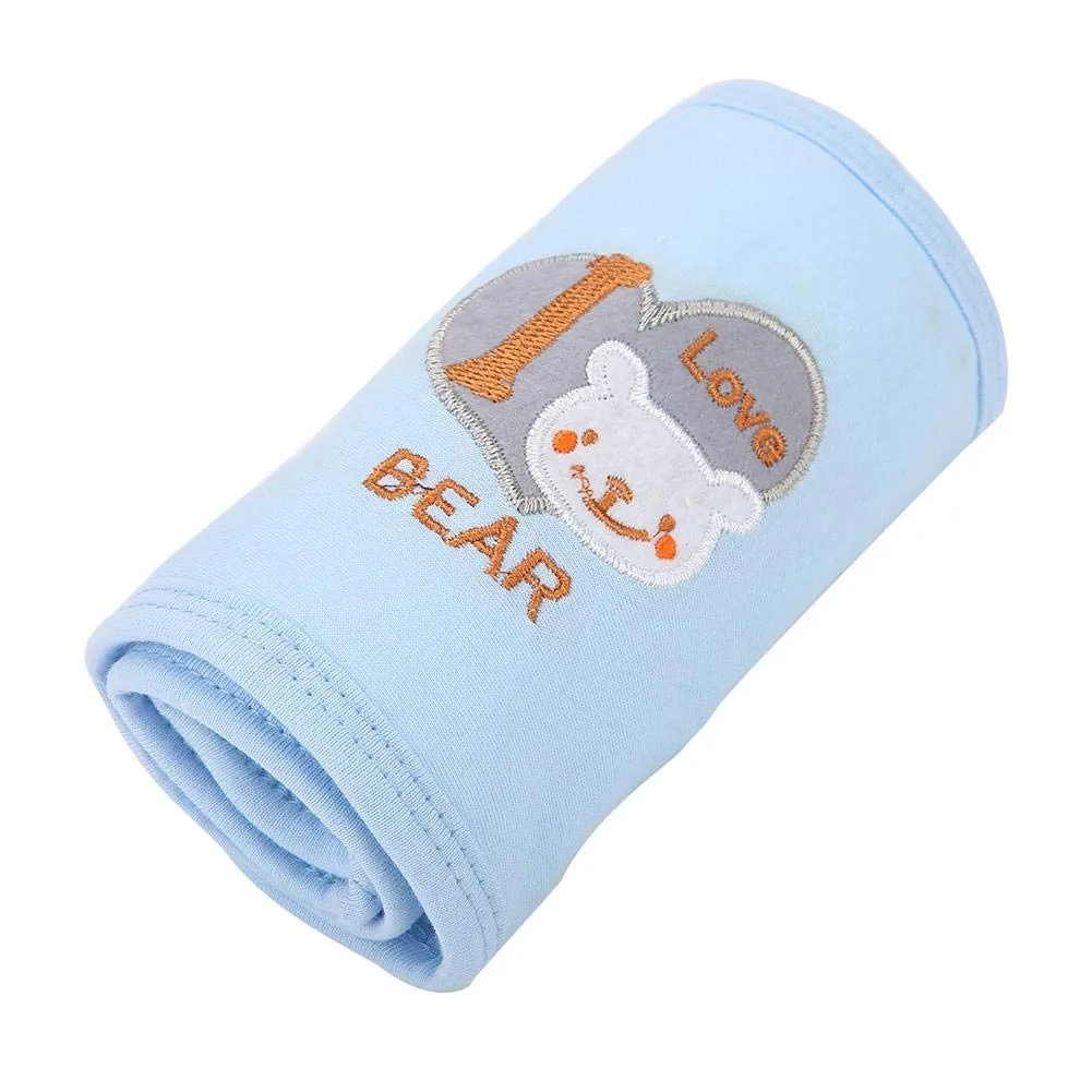 Garosa ceinture de ventre bébé en coton bleu 56 × 16 cm