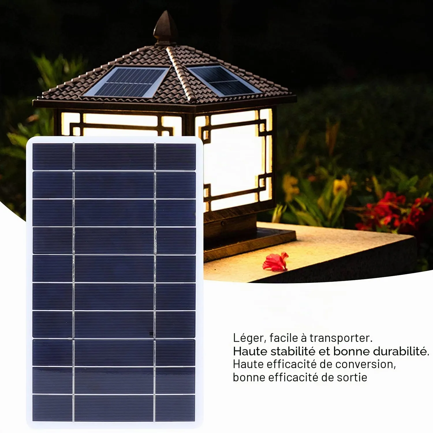 Garosa panneau solaire portable 8W 5V USB