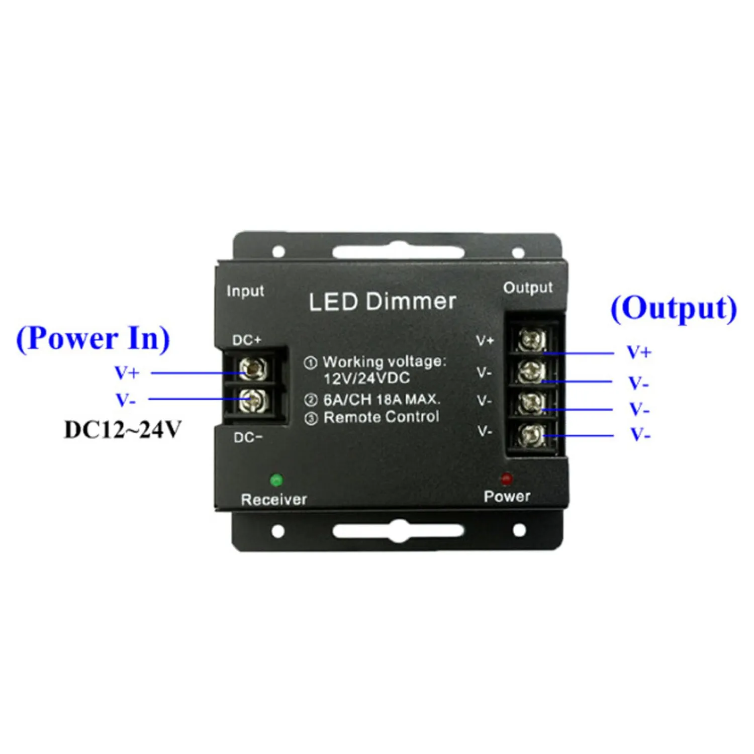 Garosa variateur LED RF télécommande 11 touches DC 12-24V PWM