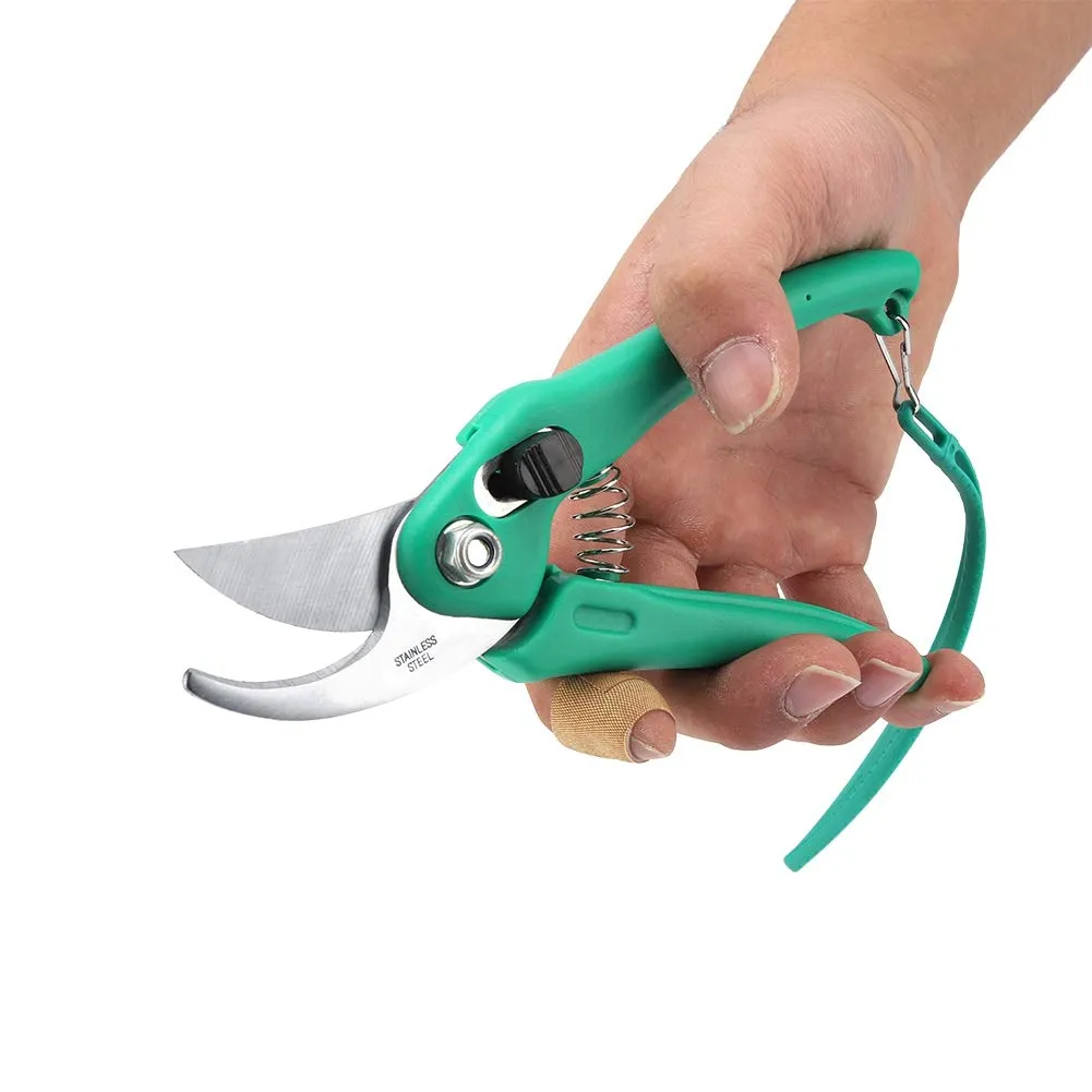 Garosa sécateur jardin bypass inox 17,5 cm ergonomique