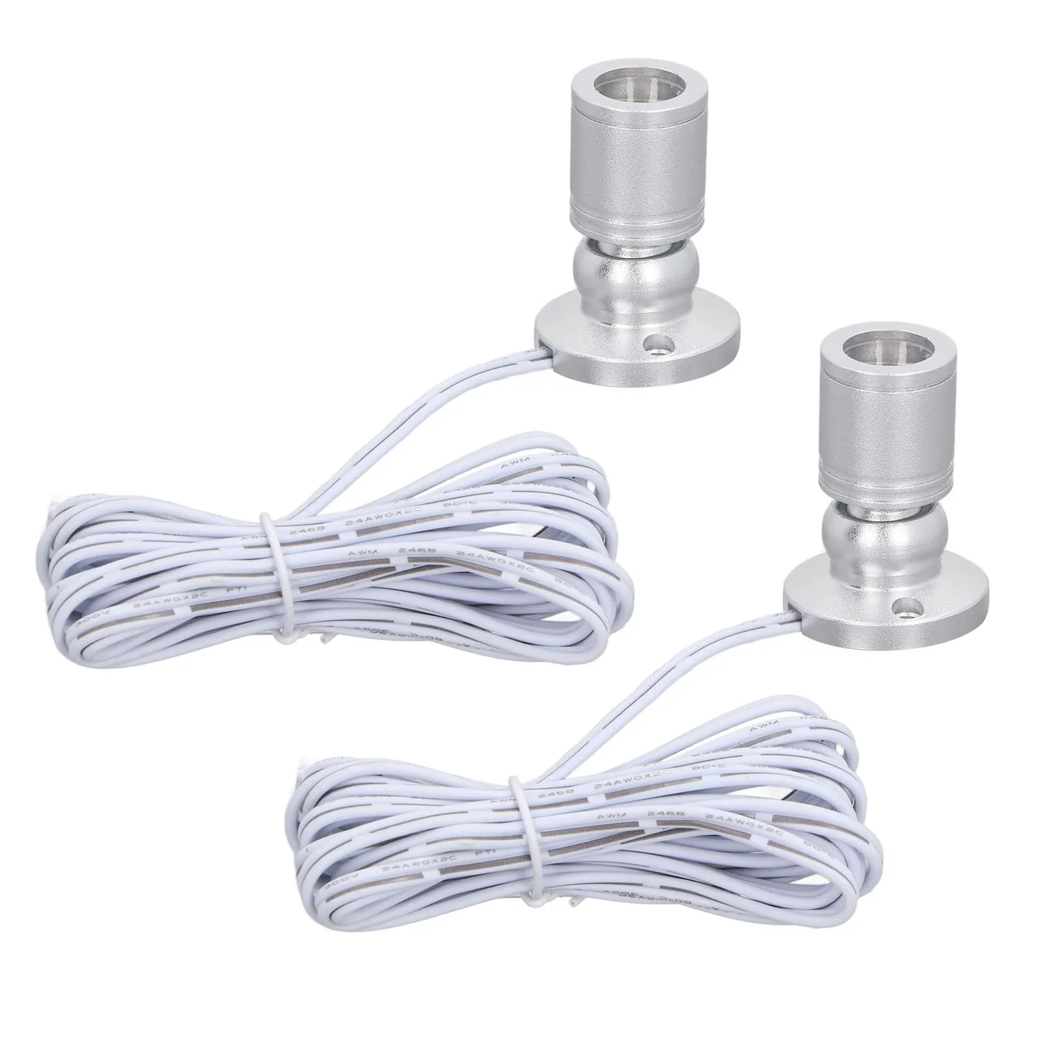 Garosa mini spot LED USB 5V intensité variable silver 2 spots