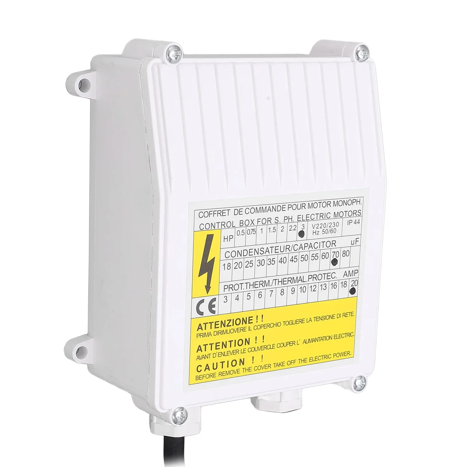 Garosa contrôleur pompe 2,2kW 70µF 20A 220V