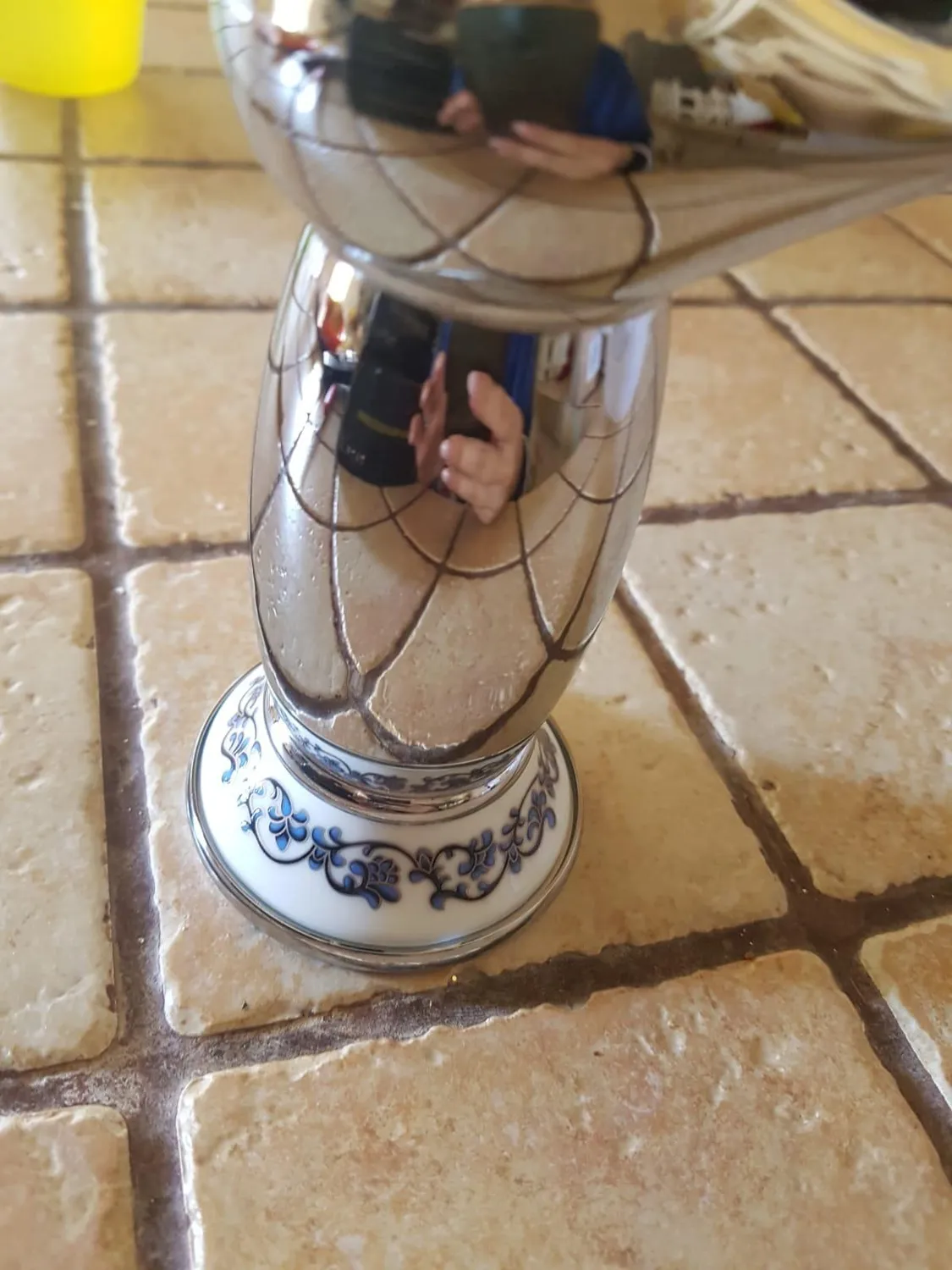 Garosa robinet lavabo vintage à motifs floraux, blanc antique, laiton